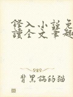 锋入小说免费阅读全文笔趣阁