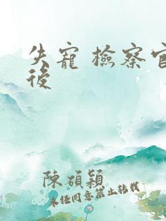 失宠 检察官皇后