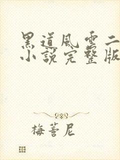 黑道风云二十年小说完整版