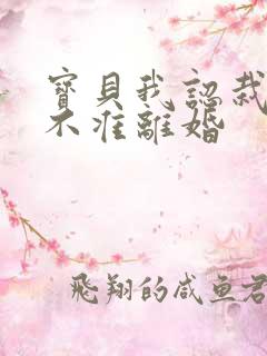 宝贝我认栽老婆不准离婚