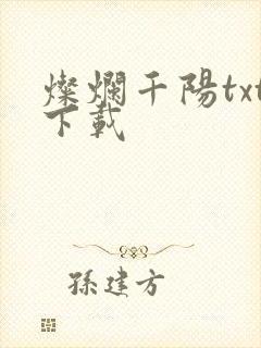 灿烂千阳txt下载