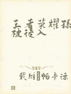 王者荣耀孙尚香被后入