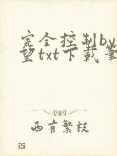 完全控制by天望txt下载笔趣阁