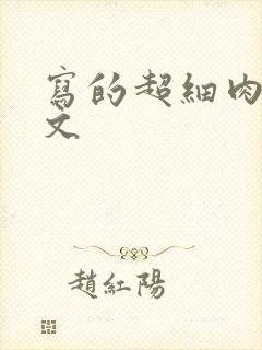 写的超细肉汁水文
