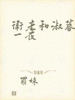 卫老和淑蓉销魂一夜