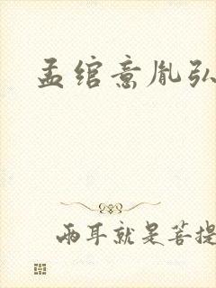 孟绾意胤弘小说