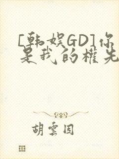 [韩娱GD]你是我的权先生