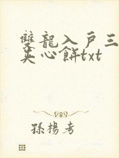 双龙入户三人行夹心饼txt
