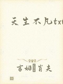 天生不凡txt