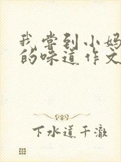 我尝到小妈苏蕊的味道作文谁写的