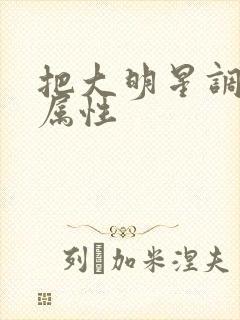 把大明星调成专属性