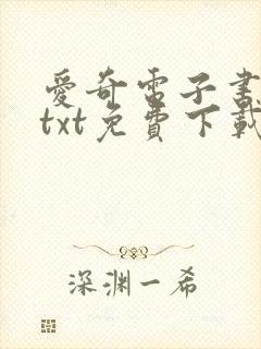 爱奇电子书下载txt免费下载