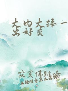 大肉大捧一进一出好爽