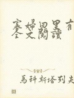 寡妇田里有桃花全文阅读