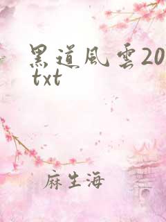 黑道风云20年 txt