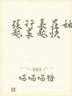 张行长在她体内越来越快