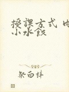 授课方式 肉馅小水饺