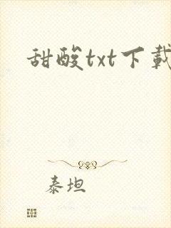 甜酸txt下载