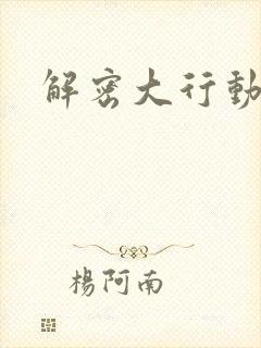 解密大行动