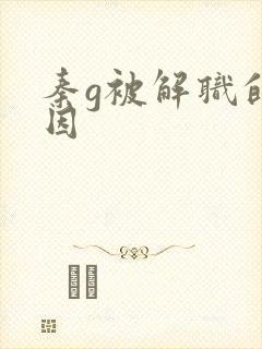 秦g被解职的原因