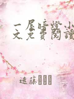 一屋暗灯小说全文免费阅读