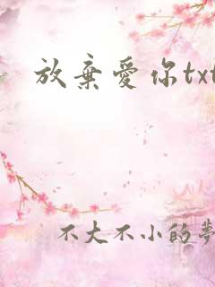 放弃爱你txt
