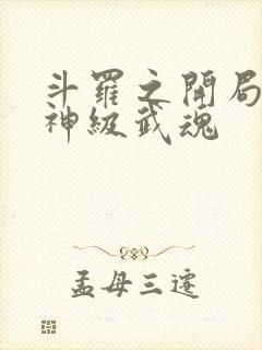 斗罗之开局签到神级武魂