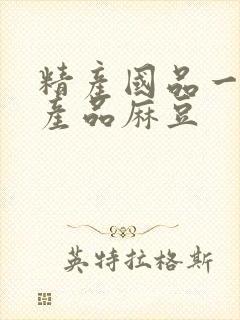 精产国品一二三产品麻豆