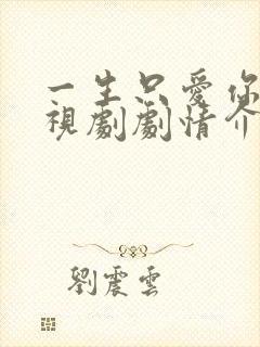 一生只爱你 电视剧剧情介绍