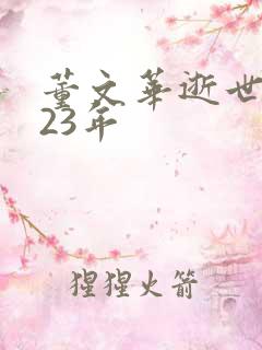 董文华逝世2023年