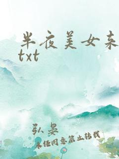 半夜美女来敲门txt