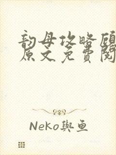 韵母攻略顾小暖原文免费阅读