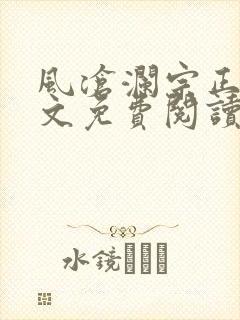风沧澜宗正临全文免费阅读