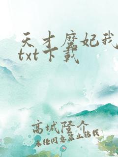 天才魔妃我要了txt下载