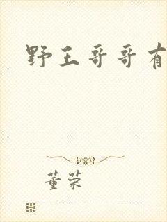 野王哥哥有点甜