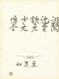 傅少钦沈湘小说全文免费阅读无广告