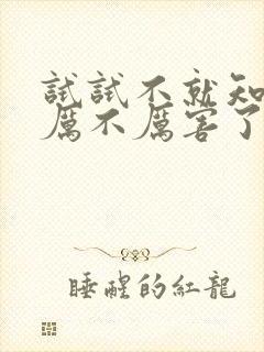 试试不就知道我厉不厉害了