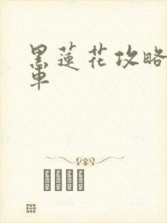 黑莲花攻略手册车