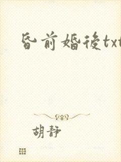 昏前婚后txt