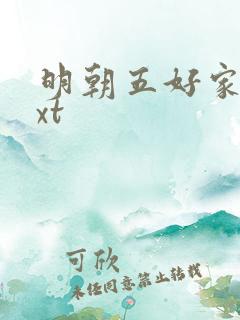 明朝五好家庭txt