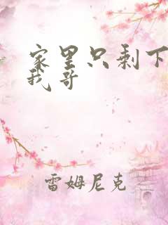 家里只剩下我和我哥