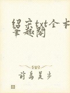 绍宋txt全本笔趣阁