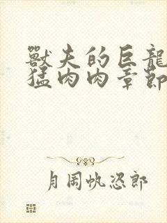 兽夫的巨龙太凶猛肉肉章节