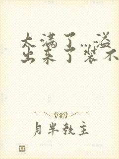 太满了...溢出来了装不下了