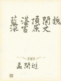 蓝湛顶开魏婴的深处原文