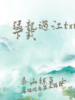 猛龙过江txt下载