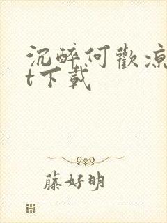 沉醉何欢凉txt下载