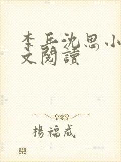 李兵沈思小说全文阅读