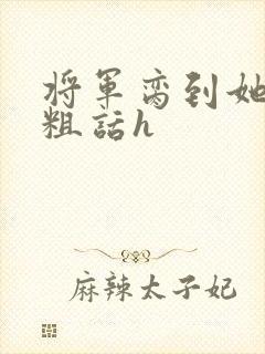 将军脔到她哭h粗话h