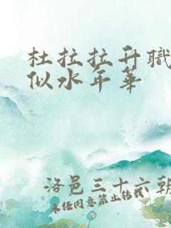 杜拉拉升职记之似水年华